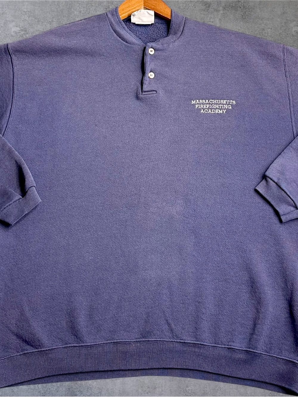 Lee Heavyweight Mens XL Vintage 90s Firefighting Academy Henley Sweatshirt USA